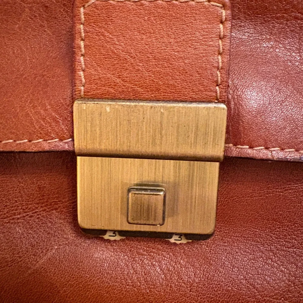 Vintage Nordstrom Portfolio Leather Lock Combination Function Briefcase